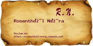 Rosenthál Nóra névjegykártya